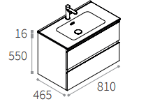 Mobile da bagno SPEED 80cm Berloni Bagno